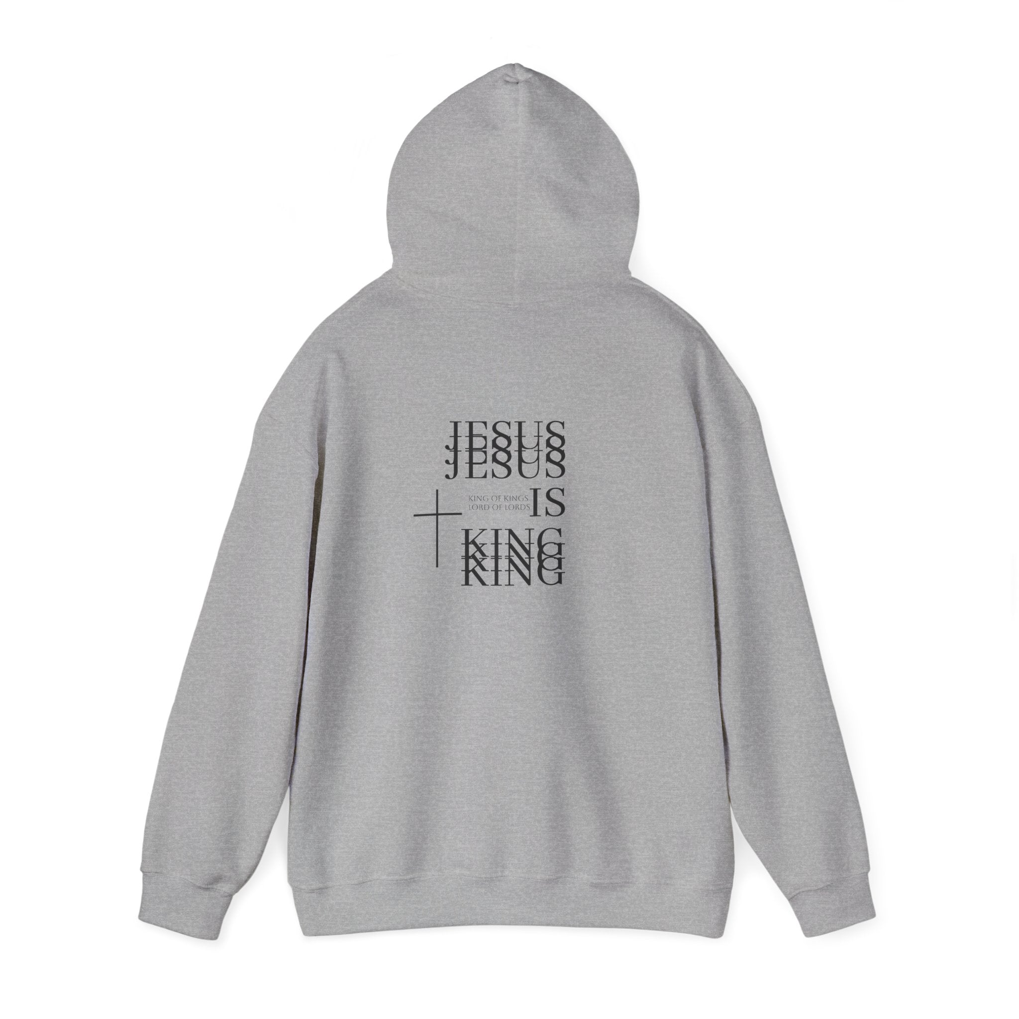 Minimal Cross Hoodie — Small Chest Cross Graphic Pullover
