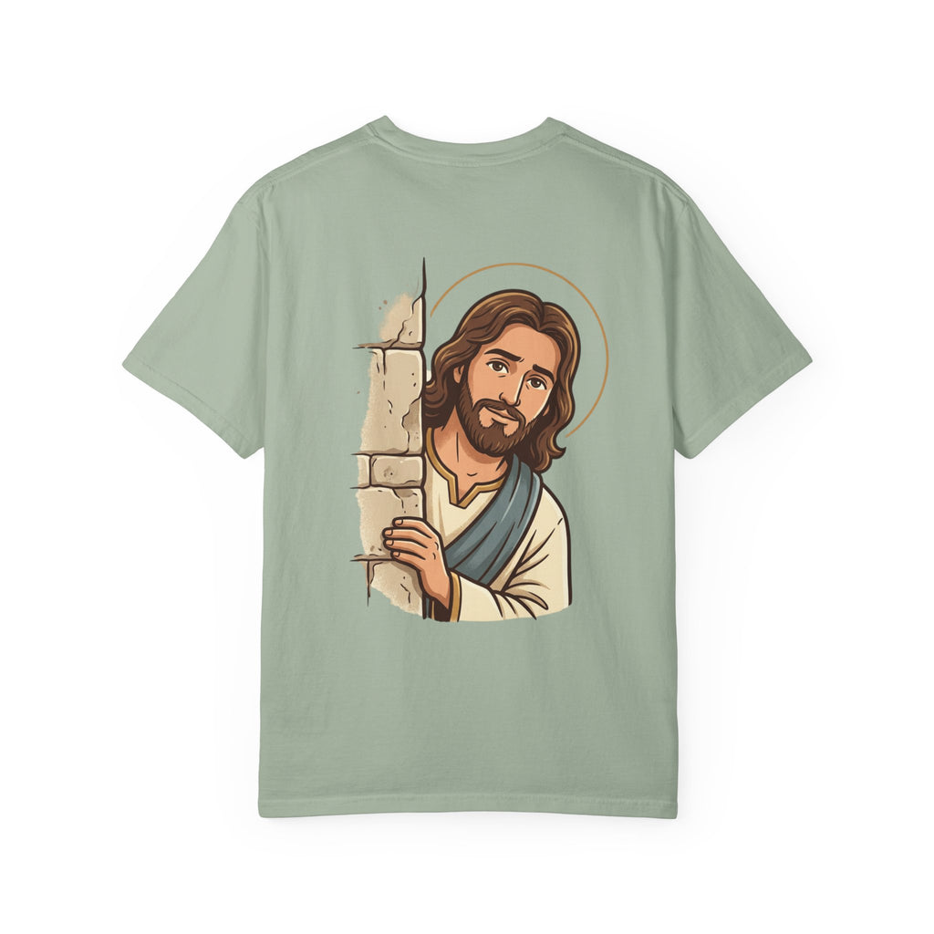 Jesus Peeking T‑Shirt — "Would Jesus do that?" Christian Graphic Tee