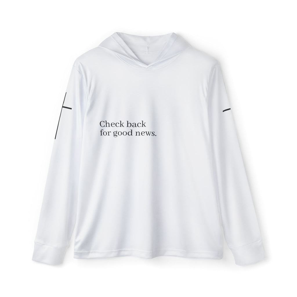 Jesus Loves You Hoodie — 'Check Back for Good News' Christian Sports Warmup