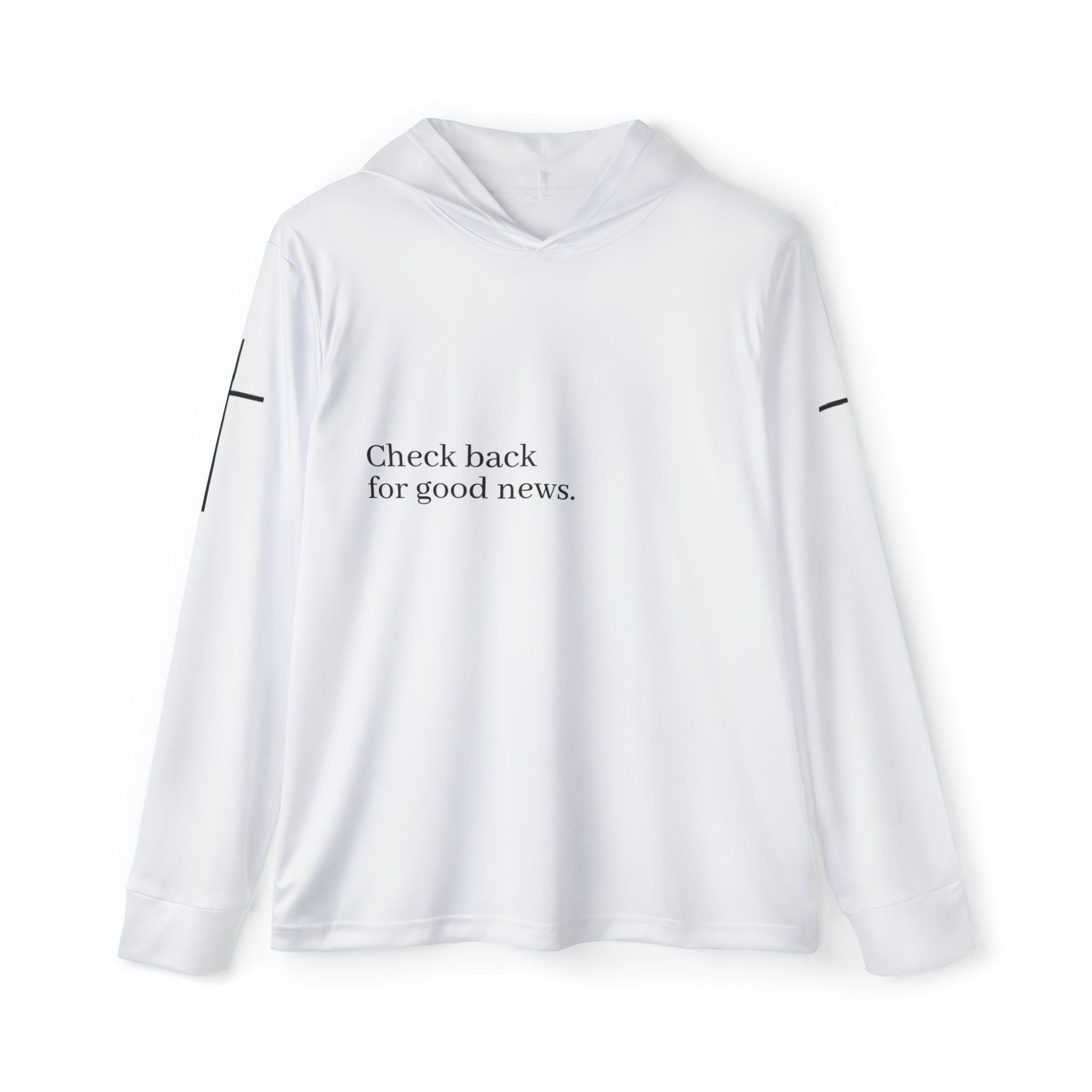 Jesus Loves You Hoodie — 'Check Back for Good News' Christian Sports Warmup