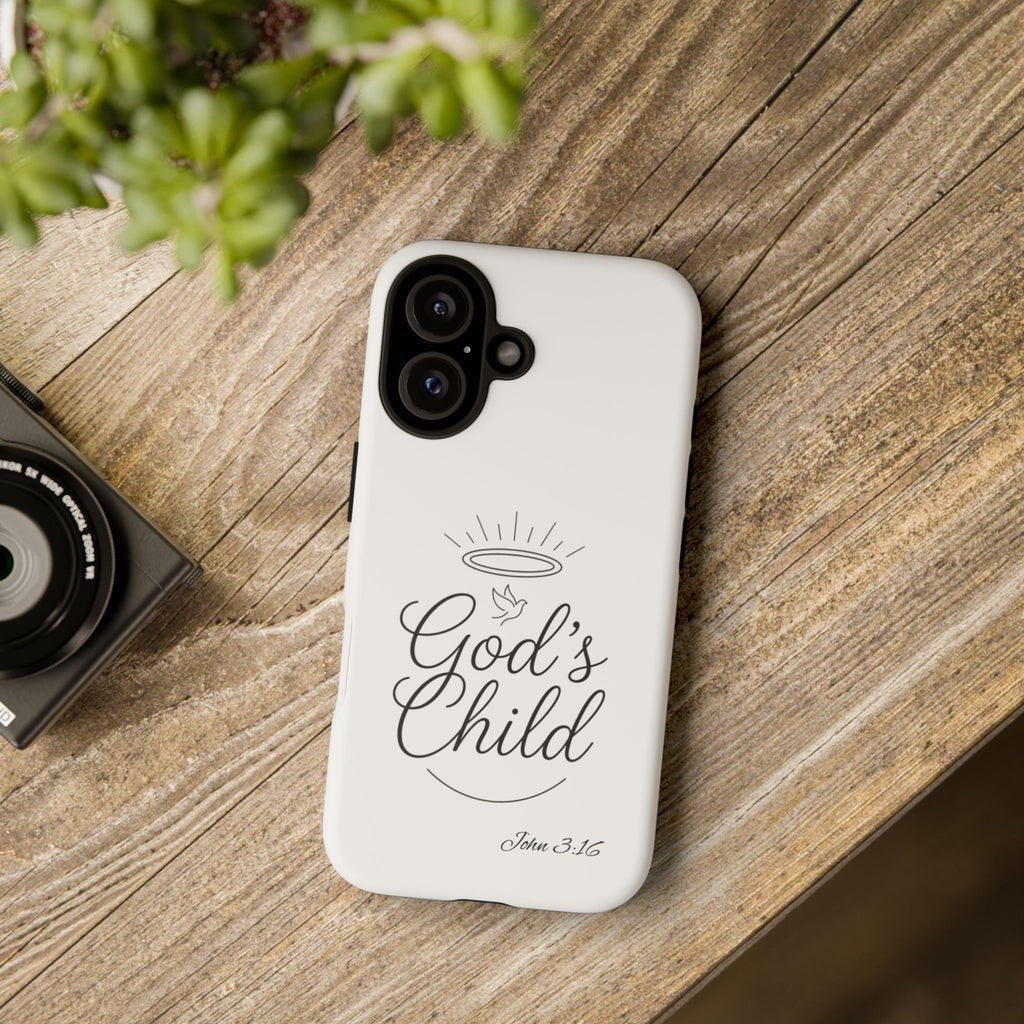 God’s Child Phone Case — Christian Scripture John 3:16 Religious iPhone Case